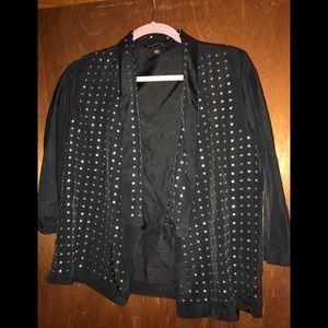 Rock&republic black jacket silver embellishments
